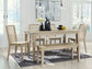 Gleanville Dining Table and 4 Chairs and Bench Signature Design by Ashley®