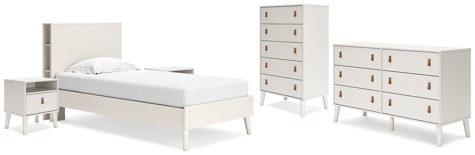 Aprilyn Twin Bookcase Bed with Dresser, Chest and 2 Nightstands Signature Design by Ashley®