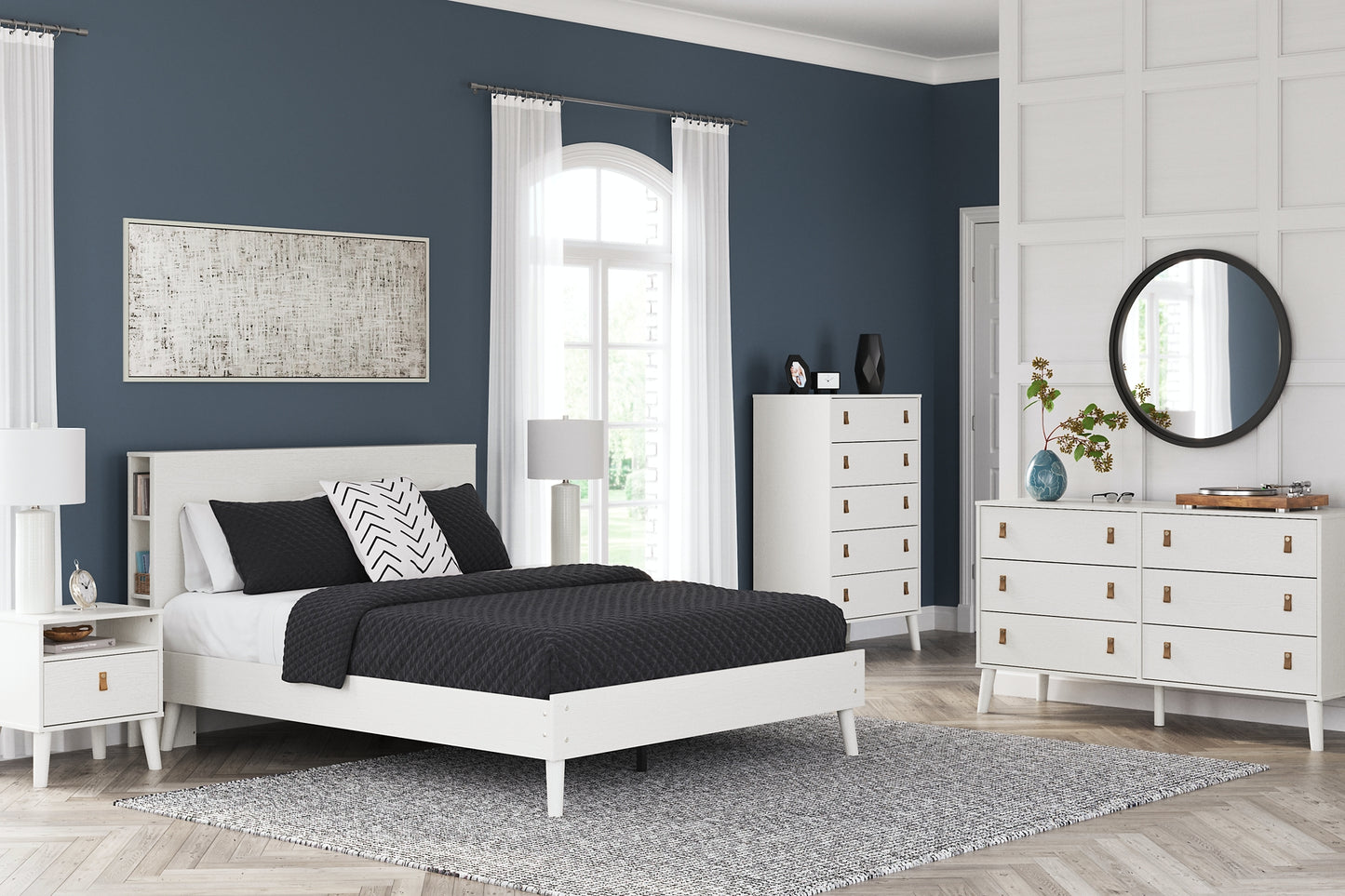 Aprilyn Queen Bookcase Bed with Dresser, Chest and 2 Nightstands Signature Design by Ashley®