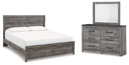 Bronyan King Panel Bed with Mirrored Dresser Signature Design by Ashley®