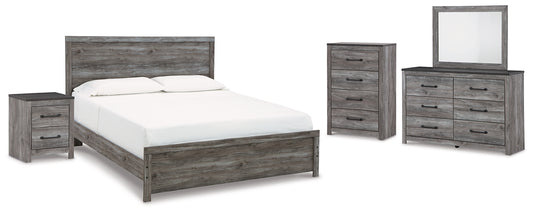 Bronyan King Panel Bed with Mirrored Dresser, Chest and Nightstand Signature Design by Ashley®