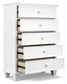 Fortman Five Drawer Chest Signature Design by Ashley®