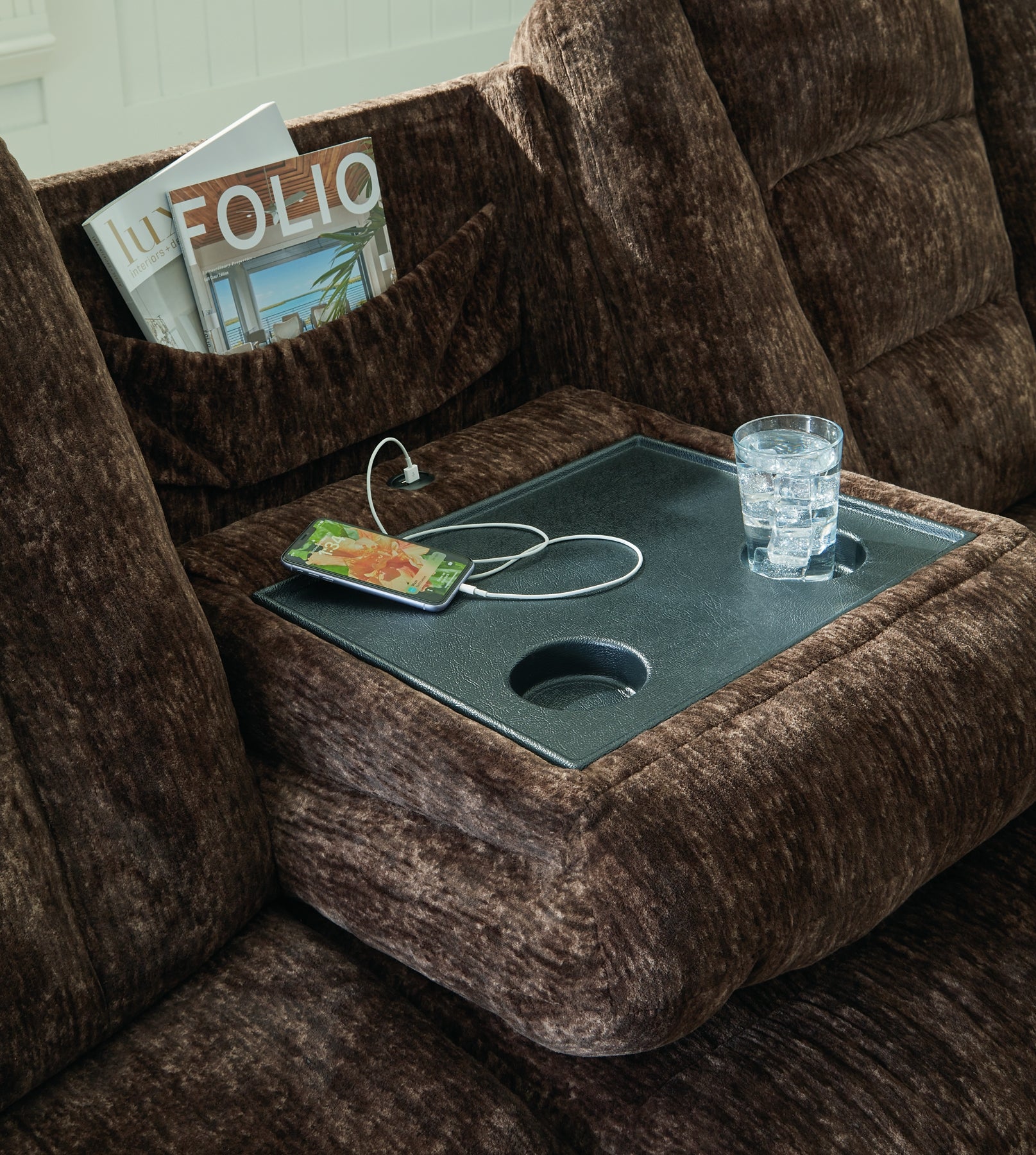 Soundwave REC Sofa w/Drop Down Table Signature Design by Ashley®