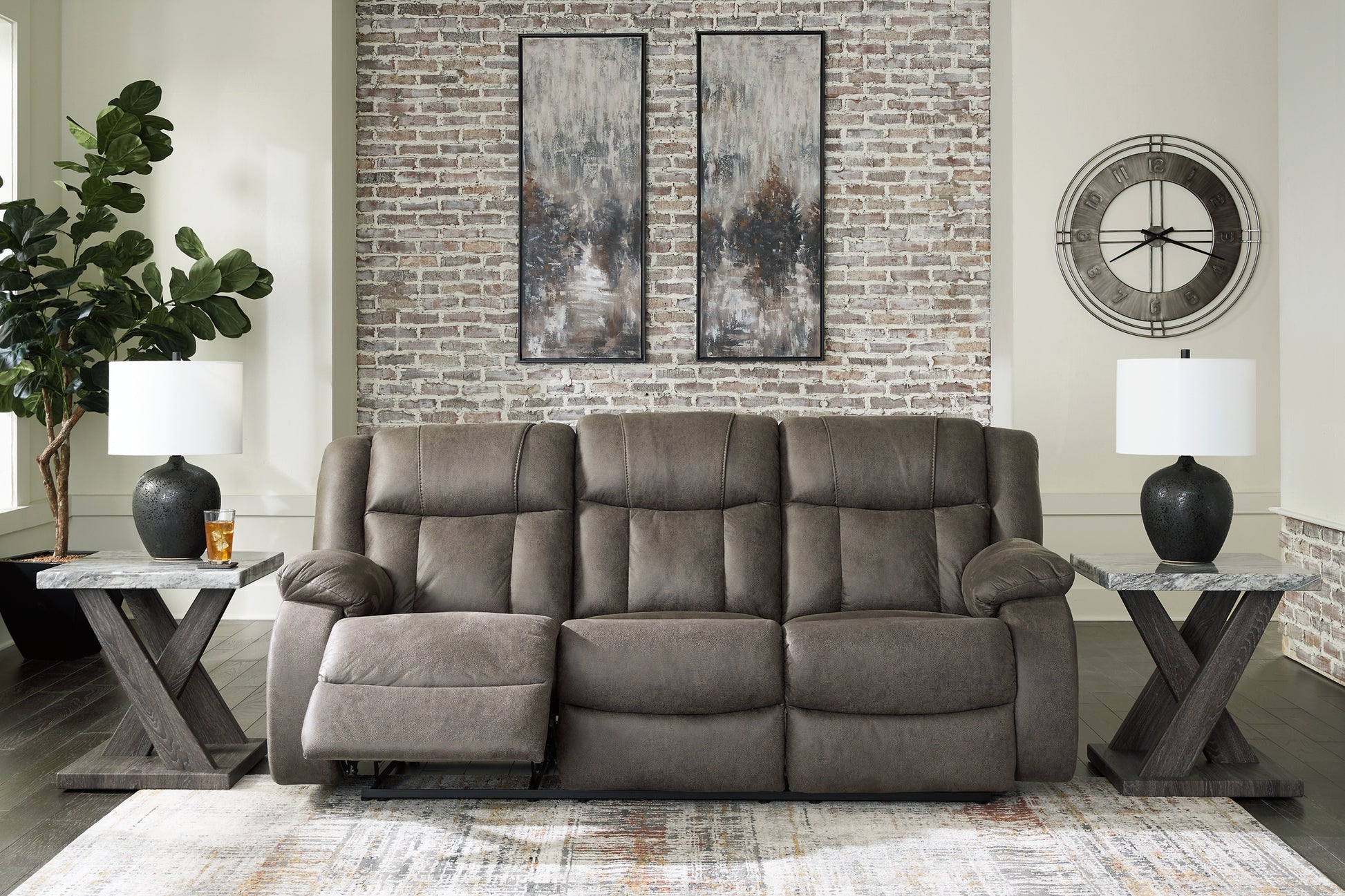 First Base Reclining Sofa Signature Design by Ashley®