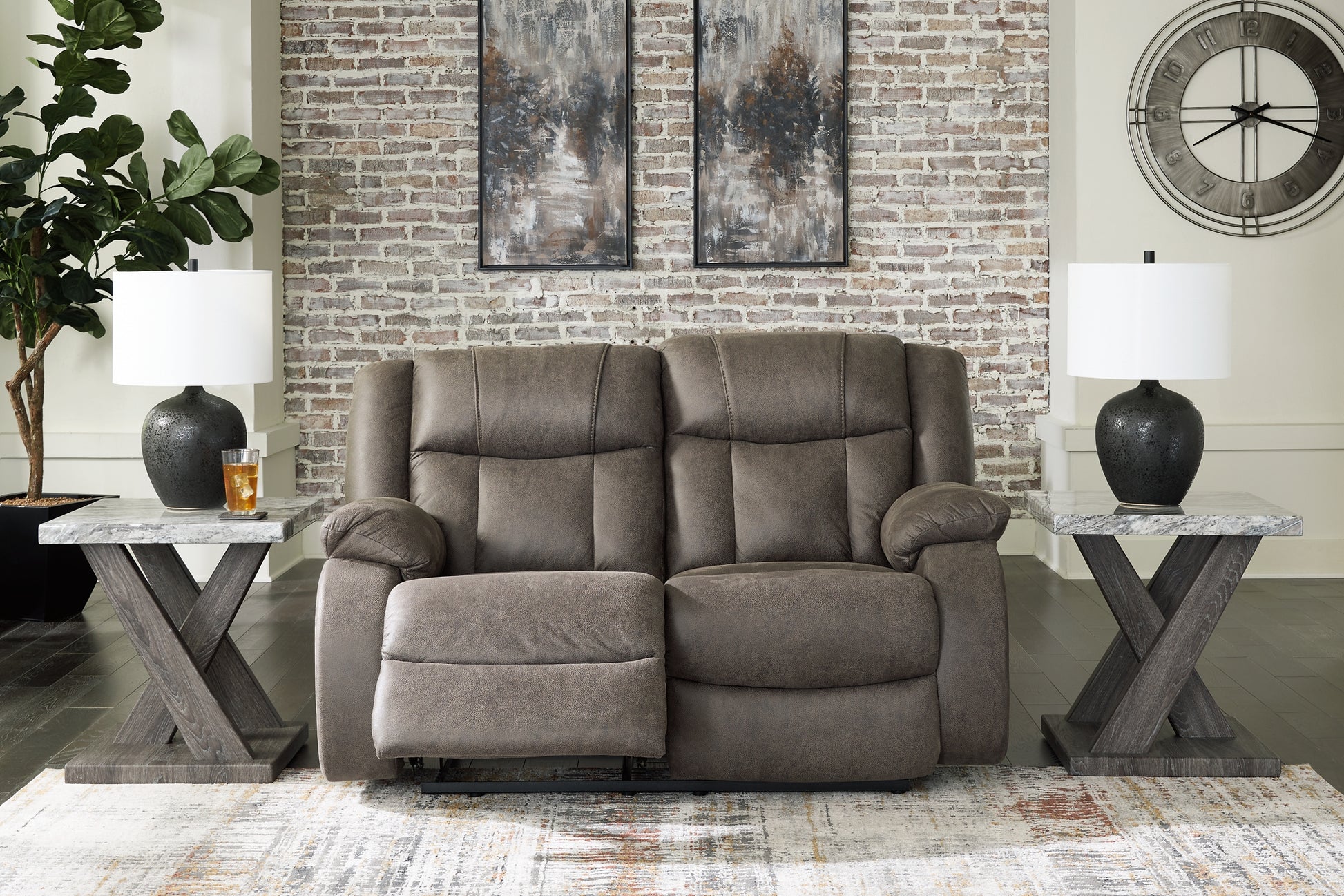 First Base Reclining Loveseat Signature Design by Ashley®