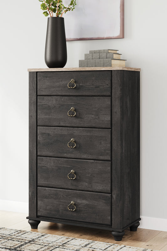 Nanforth Five Drawer Chest Signature Design by Ashley®