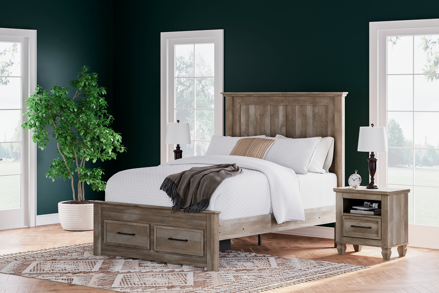 Yarbeck Queen Panel Bed with Storage Signature Design by Ashley®