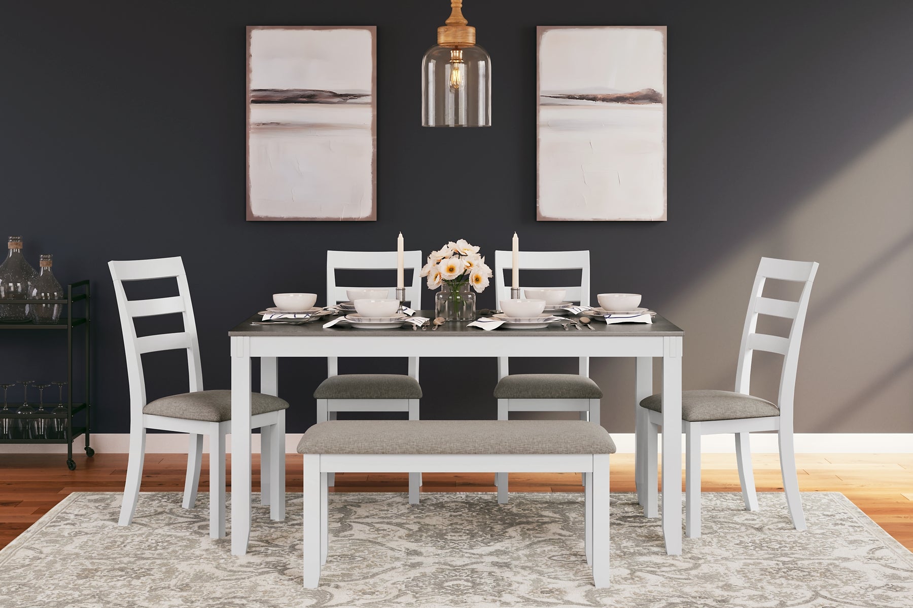 Stonehollow RECT DRM Table Set (6/CN) Signature Design by Ashley®