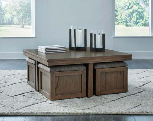 Boardernest Cocktail TBL w/4 Stools (5/CN) Signature Design by Ashley®