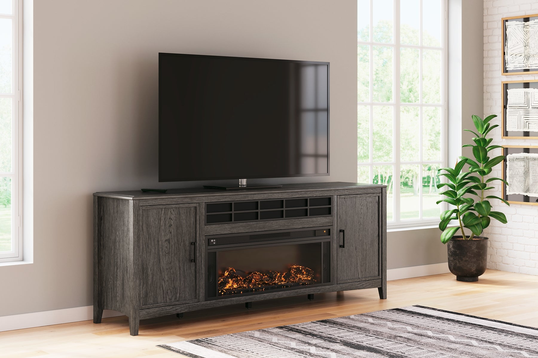 Montillan 84" TV Stand with Electric Fireplace Signature Design by Ashley®