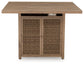 Walton Bridge Square Bar Table w/Fire Pit Signature Design by Ashley®