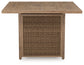 Walton Bridge Square Bar Table w/Fire Pit Signature Design by Ashley®