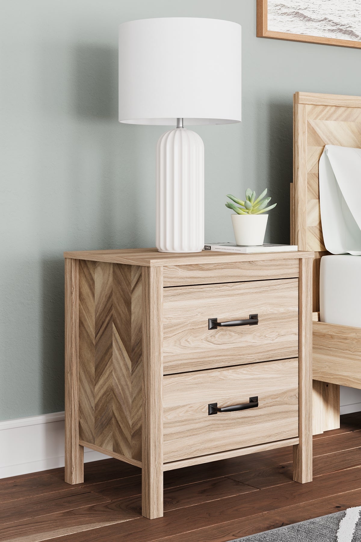 Battelle Two Drawer Night Stand Signature Design by Ashley®