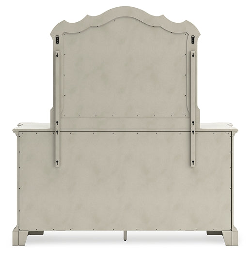 Arlendyne King Upholstered Bed with Mirrored Dresser Signature Design by Ashley®