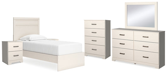Stelsie Twin Panel Bed with Mirrored Dresser, Chest and 2 Nightstands Signature Design by Ashley®