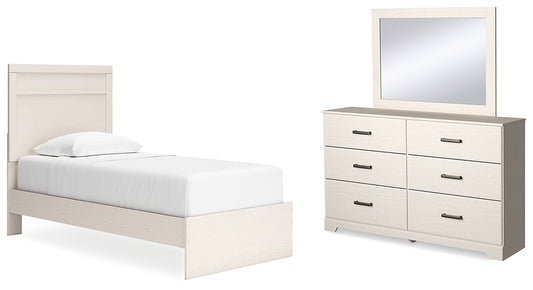 Stelsie Twin Panel Bed with Mirrored Dresser Signature Design by Ashley®
