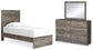 Ralinksi Twin Panel Bed with Mirrored Dresser Signature Design by Ashley®