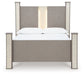 Surancha Queen Poster Bed with Mirrored Dresser Signature Design by Ashley®