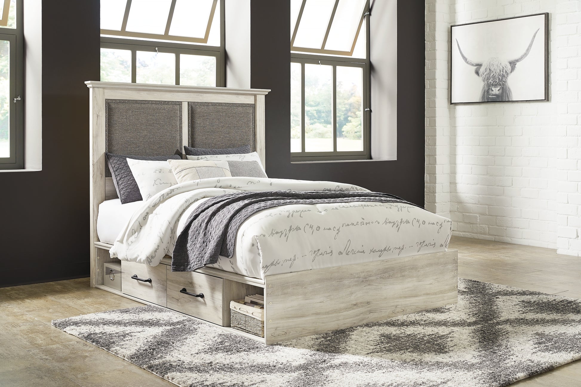 Cambeck Queen Upholstered Panel Storage Bed Signature Design by Ashley®