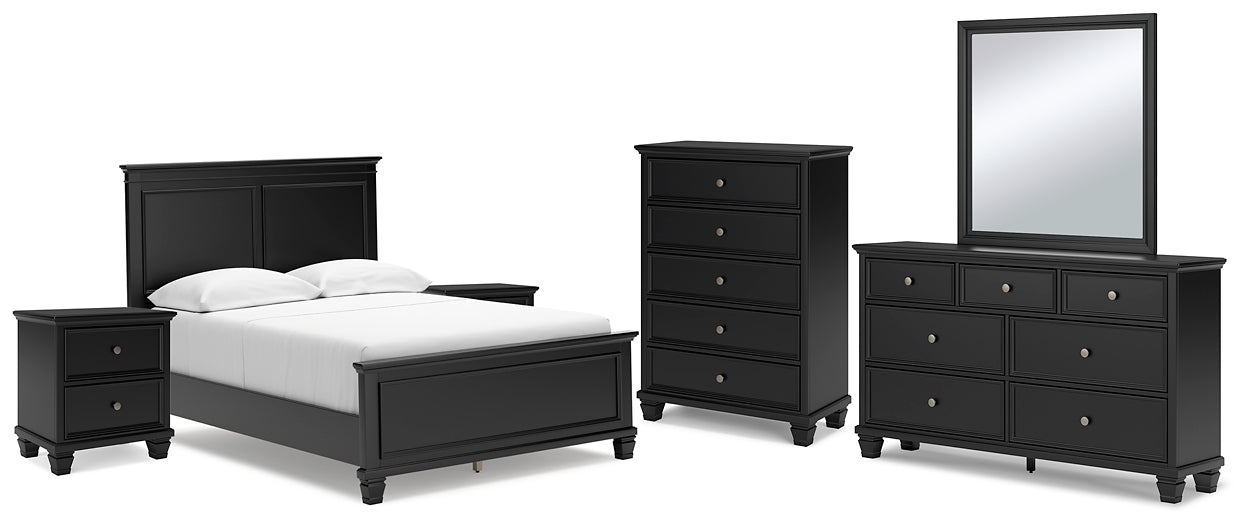 Lanolee Full Panel Bed with Mirrored Dresser, Chest and 2 Nightstands Signature Design by Ashley®