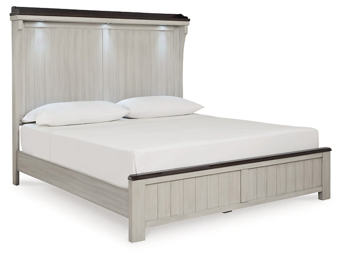 Darborn California King Panel Bed with Mirrored Dresser, Chest and 2 Nightstands Signature Design by Ashley®