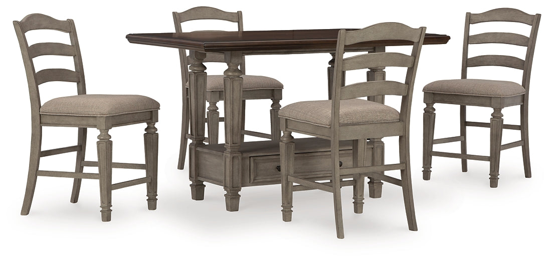 Lodenbay Counter Height Dining Table and 4 Barstools Signature Design by Ashley®