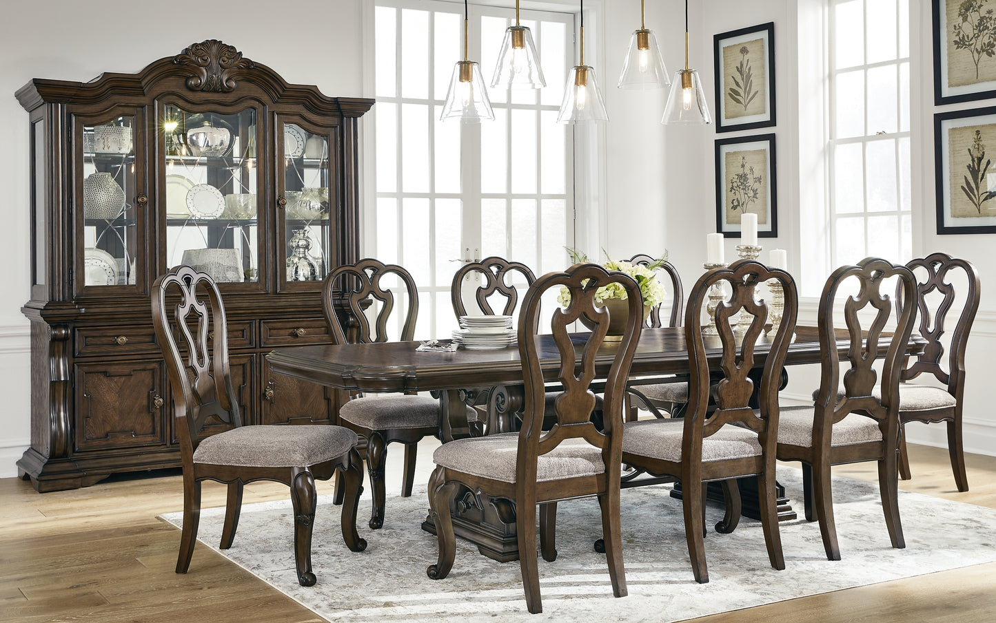 Maylee Dining Table and 8 Chairs Signature Design by Ashley®