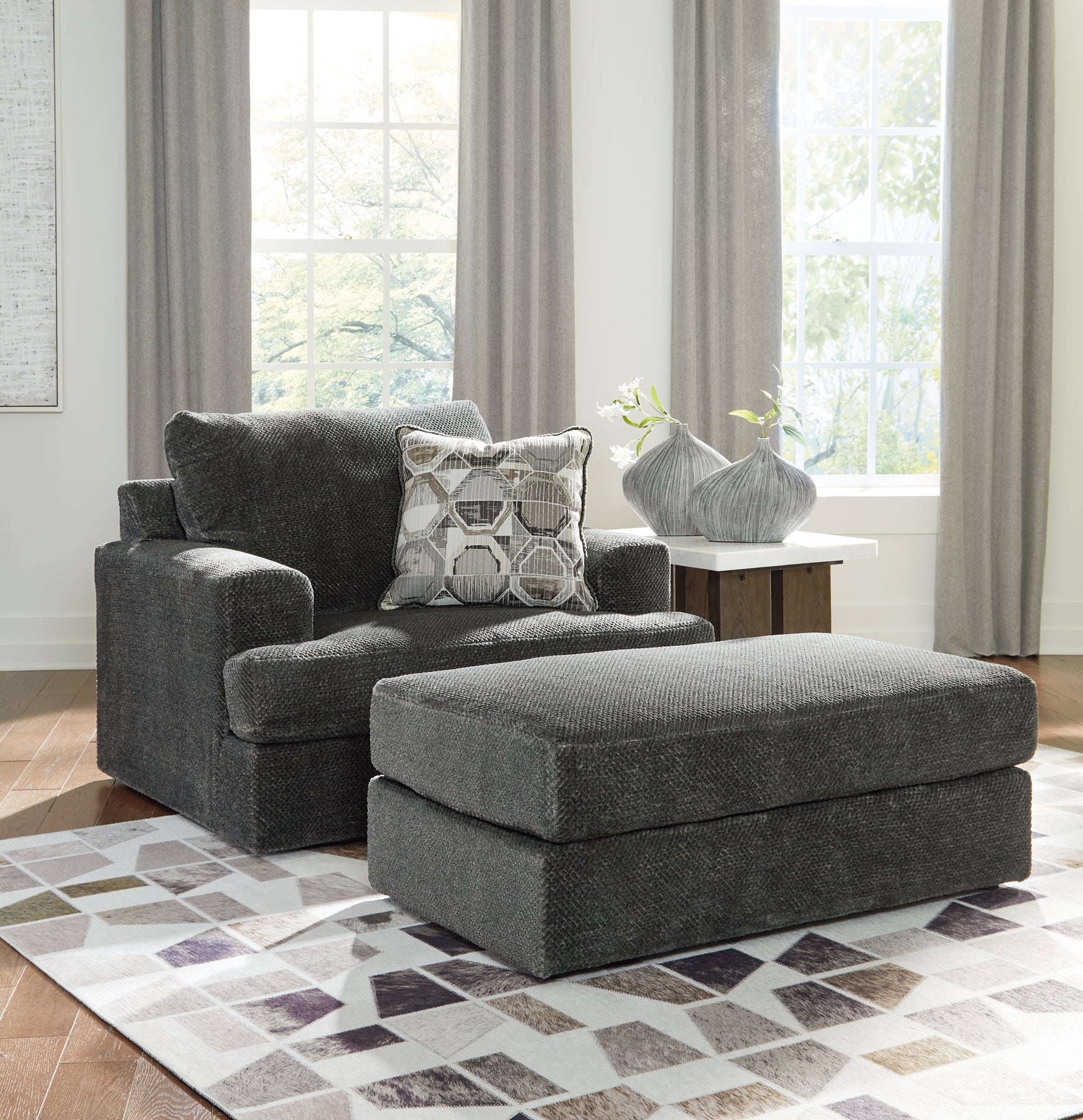 Karinne Sofa, Loveseat, Chair and Ottoman Signature Design by Ashley®