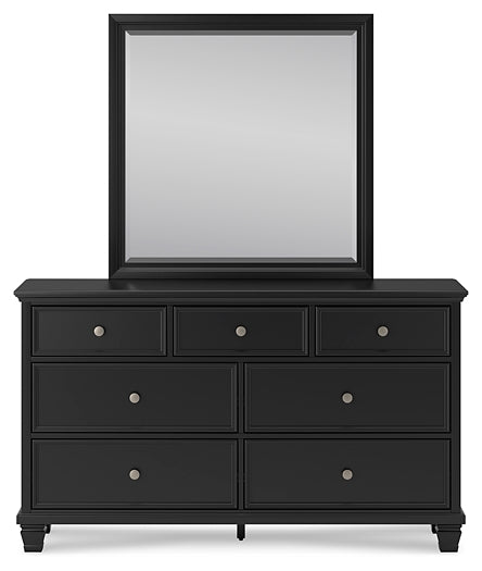 Lanolee Twin Panel Bed with Mirrored Dresser and Chest Signature Design by Ashley®