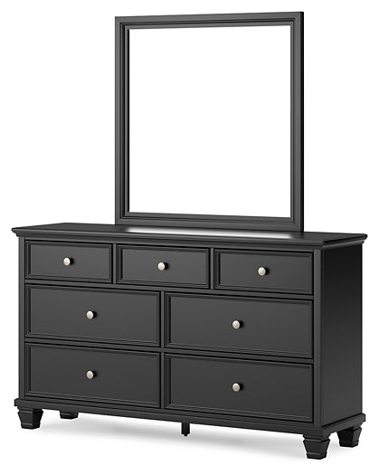 Lanolee King Panel Bed with Mirrored Dresser and Chest Signature Design by Ashley®