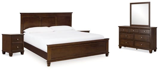 Danabrin King Panel Bed with Mirrored Dresser and 2 Nightstands Signature Design by Ashley®