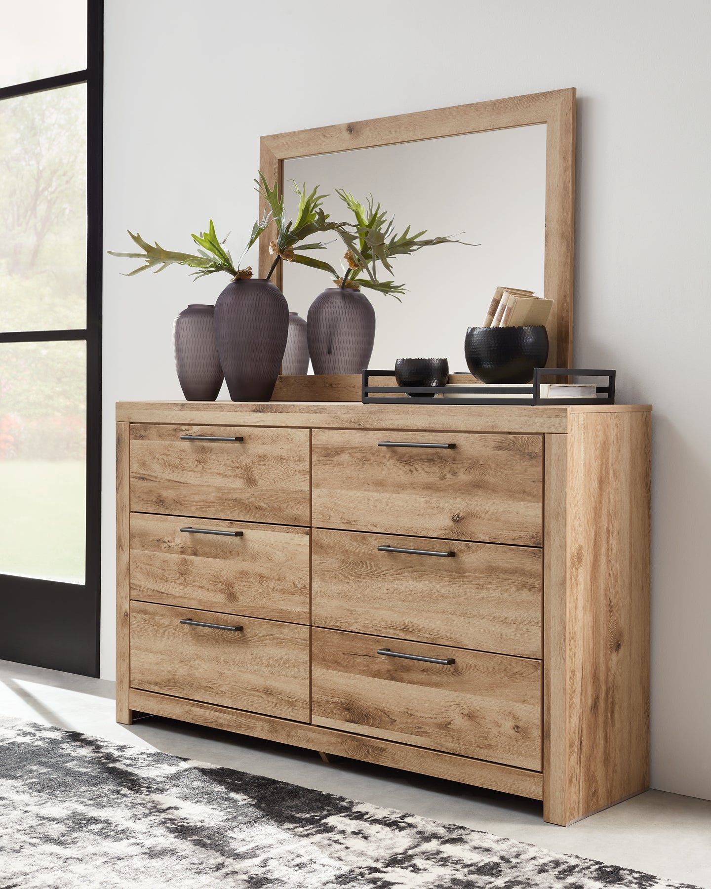 Hyanna Twin Panel Headboard with Mirrored Dresser and Chest Signature Design by Ashley®