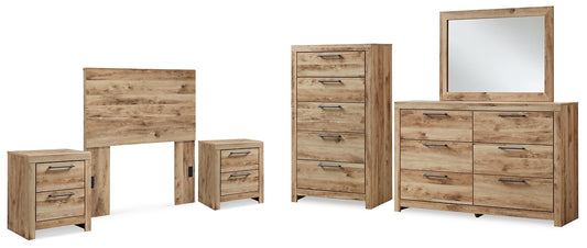 Hyanna Twin Panel Headboard with Mirrored Dresser, Chest and 2 Nightstands Signature Design by Ashley®
