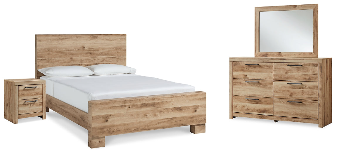 Hyanna King Panel Bed with Mirrored Dresser and Nightstand Signature Design by Ashley®
