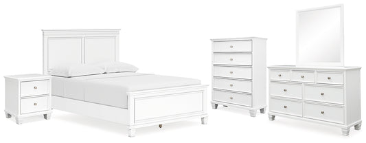 Fortman Full Panel Bed with Mirrored Dresser, Chest and Nightstand Signature Design by Ashley®