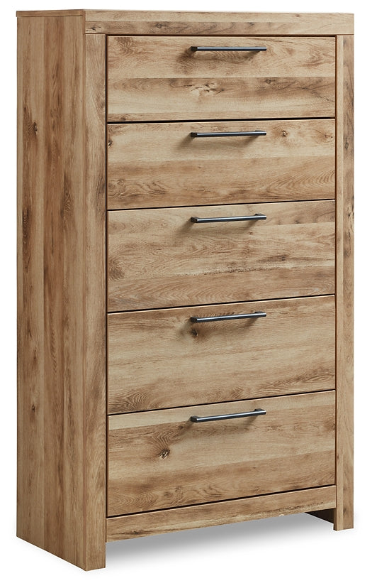 Hyanna Twin Panel Bed with Storage with Mirrored Dresser and Chest Signature Design by Ashley®