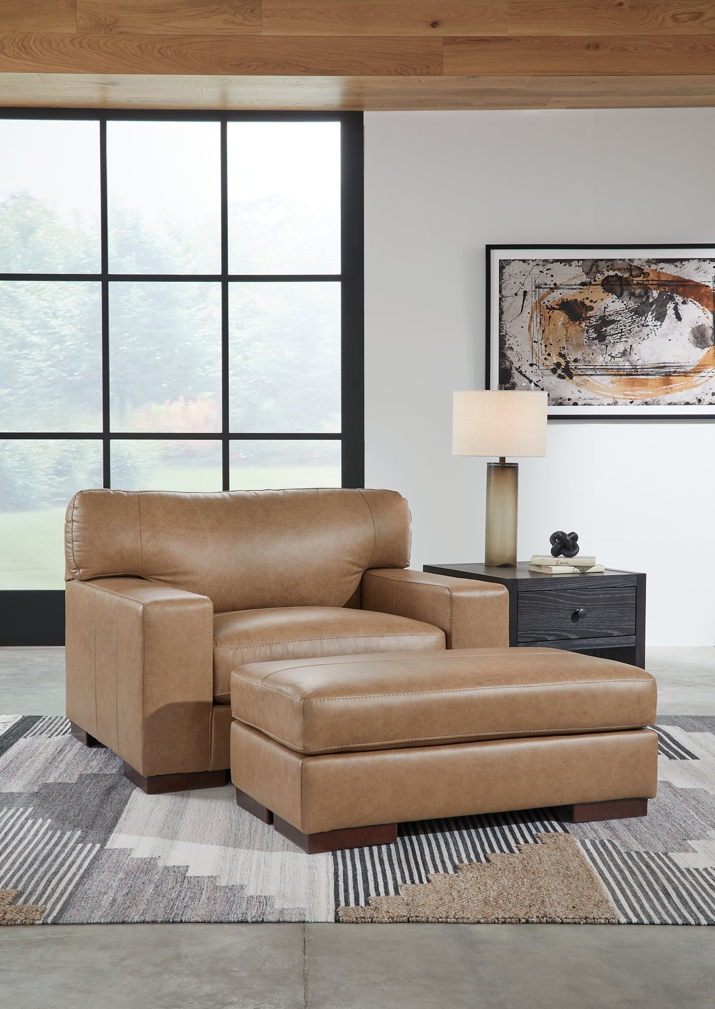 Lombardia Chair and Ottoman Signature Design by Ashley®