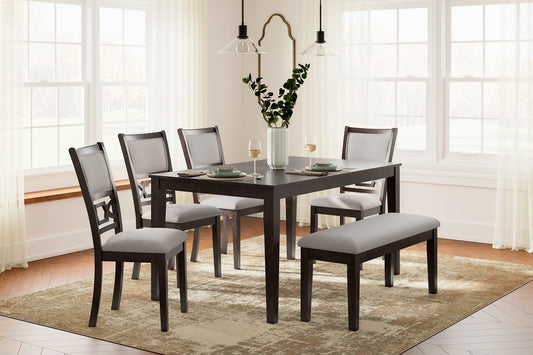Langwest Dining Room Table Set (6/CN) Signature Design by Ashley®