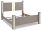 Surancha King Poster Bed with Mirrored Dresser, Chest and Nightstand Signature Design by Ashley®