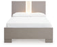 Surancha Full Panel Bed with Mirrored Dresser and 2 Nightstands Signature Design by Ashley®