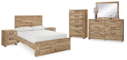 Hyanna Full Panel Storage Bed with Mirrored Dresser, Chest and 2 Nightstands Signature Design by Ashley®