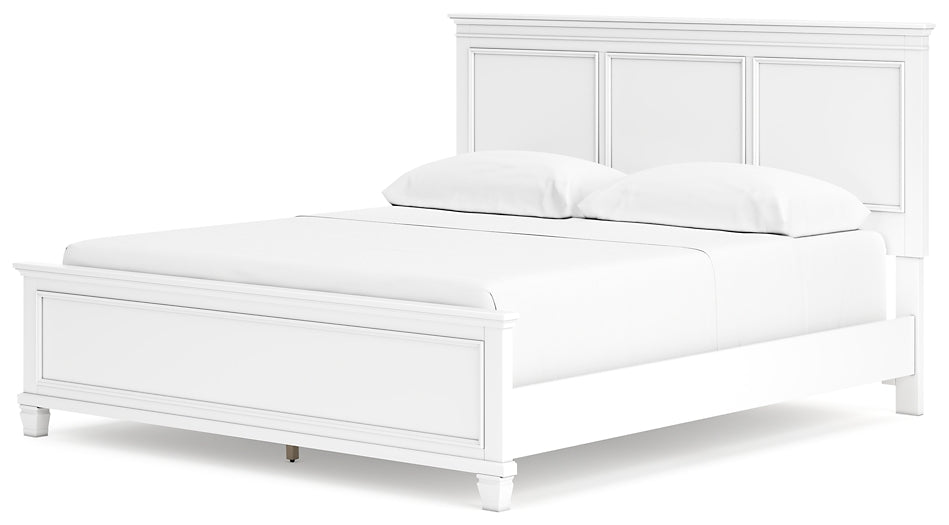 Fortman California King Panel Bed with Mirrored Dresser, Chest and Nightstand Signature Design by Ashley®