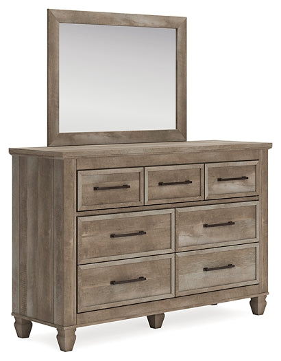 Yarbeck Queen Panel Bed with Storage with Mirrored Dresser and Chest Signature Design by Ashley®