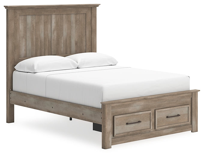 Yarbeck Queen Panel Bed with Storage with Mirrored Dresser and 2 Nightstands Signature Design by Ashley®