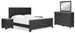 Nanforth King Panel Bed with Mirrored Dresser and 2 Nightstands Signature Design by Ashley®