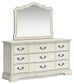 Arlendyne King Upholstered Bed with Mirrored Dresser and Chest Signature Design by Ashley®