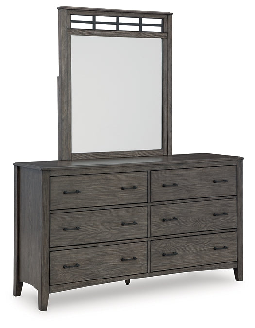 Montillan California King Panel Bed with Mirrored Dresser and 2 Nightstands Signature Design by Ashley®