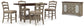 Lodenbay Counter Height Dining Table and 6 Barstools with Storage Signature Design by Ashley®