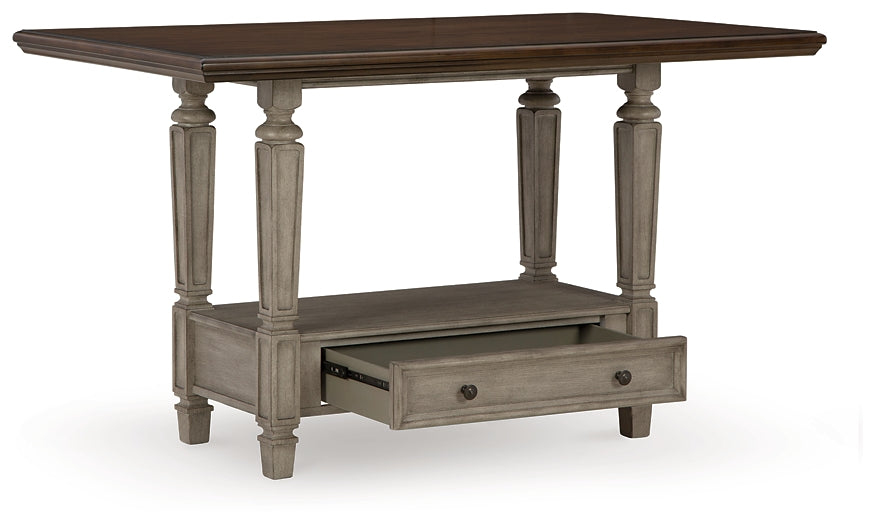 Lodenbay Counter Height Dining Table and 4 Barstools with Storage Signature Design by Ashley®