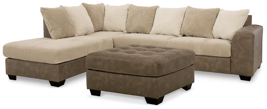 Keskin 2-Piece Sectional with Ottoman Signature Design by Ashley®